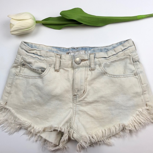 Free People Pants - Free People Short Denim Shorts Frayed Hem Size 24
